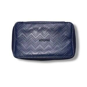 MISSONI Delta First Class Amenity Kit Blue‎ Leather ~ EMPTY